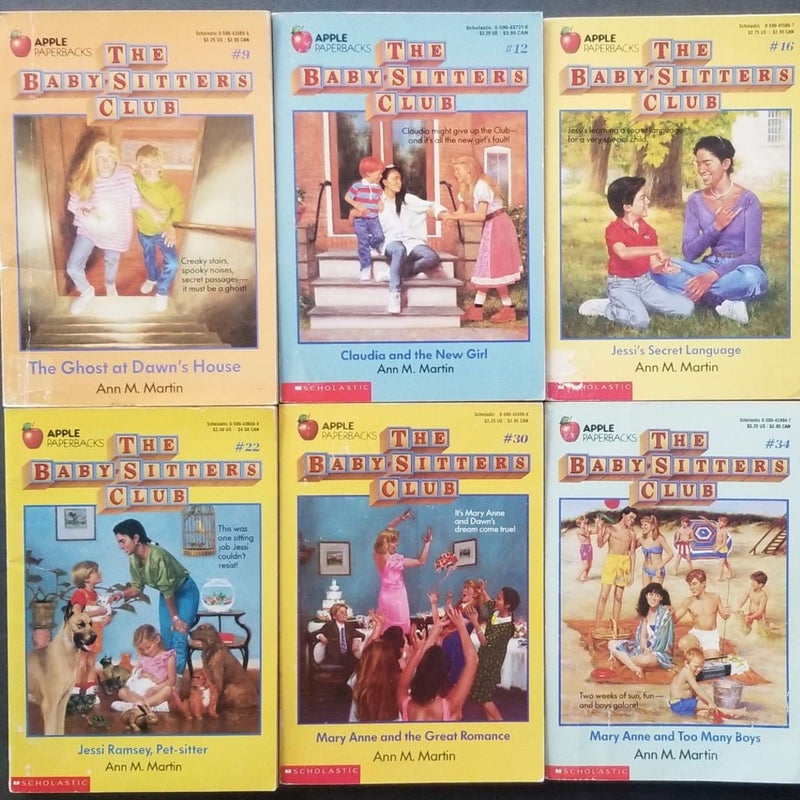 VINTAGE LOT 12 SCHOLASTIC ORIGINAL APPLE SERIES 1980s THE BABYSITTERS CLUB BOOKS