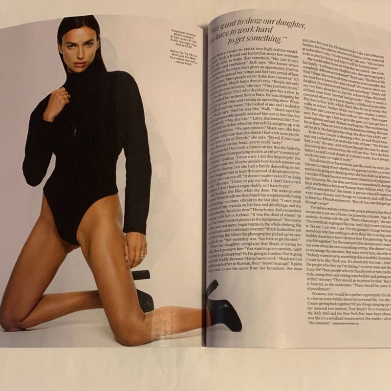 EllE Irina Shayk “Stars In Our First Look”Issue November 2023 Magazine + Lancôme & Versace Inserts 