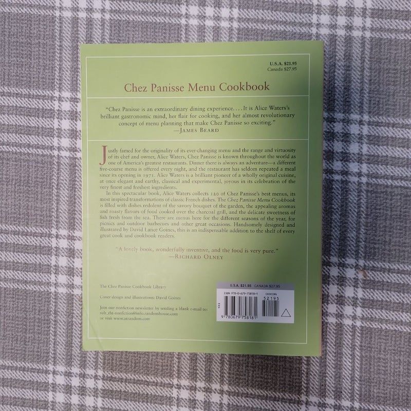 Chez Panisse Menu Cookbook