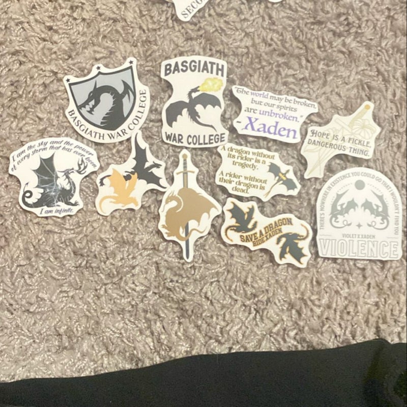5 Fourth Wing Stickers