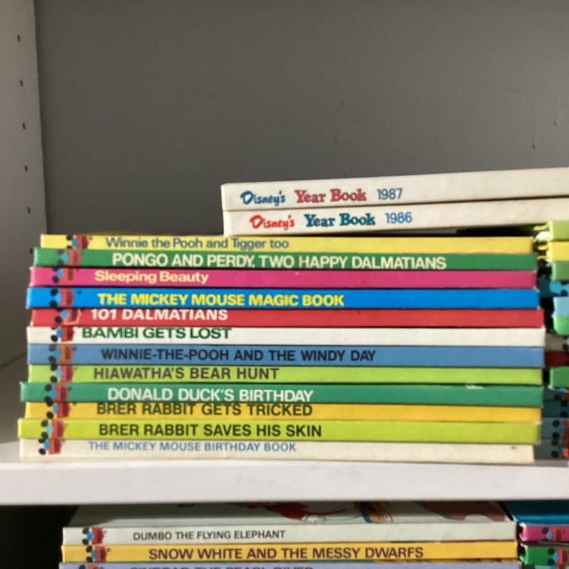 Wonderful World of Disney storybooks, 79 stories & 2 yearbooks total, vibrant pictures