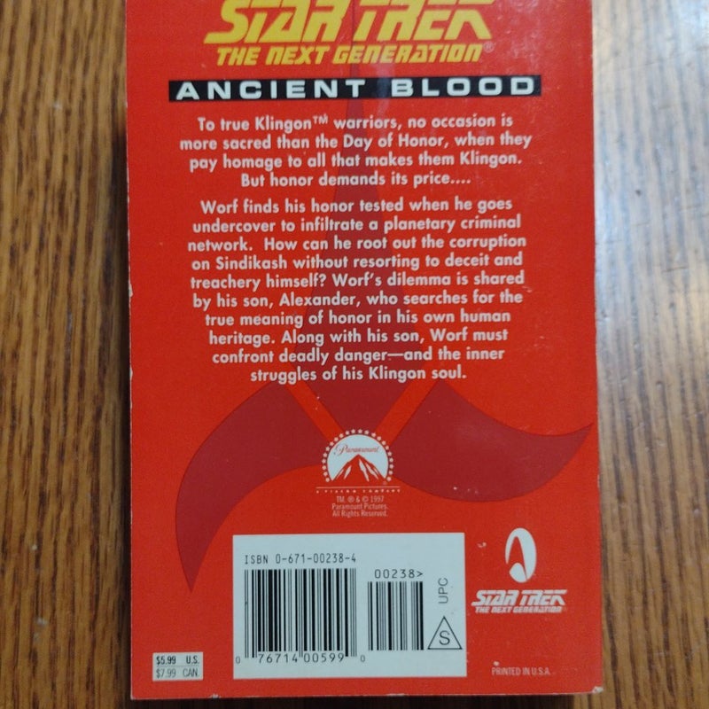 Star Trek The Next Generation Ancient Blood