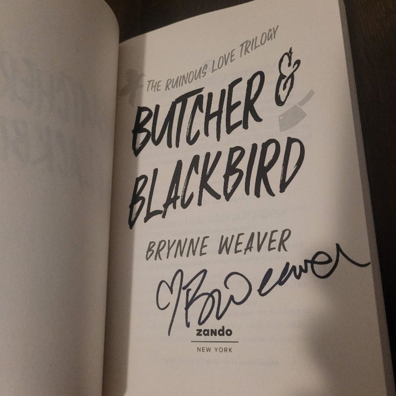 SIGNED Butcher and Blackbird