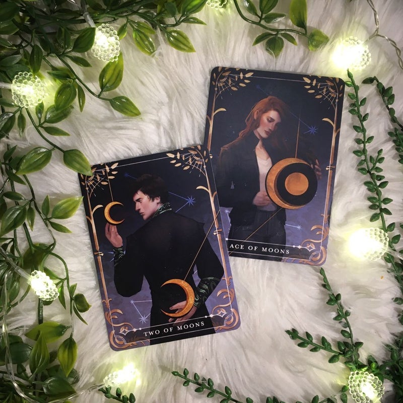 FairyLoot Tarot Cards Two and Ace of Moons (Addie and Luc) The Invisible Life of Addie LaRue 