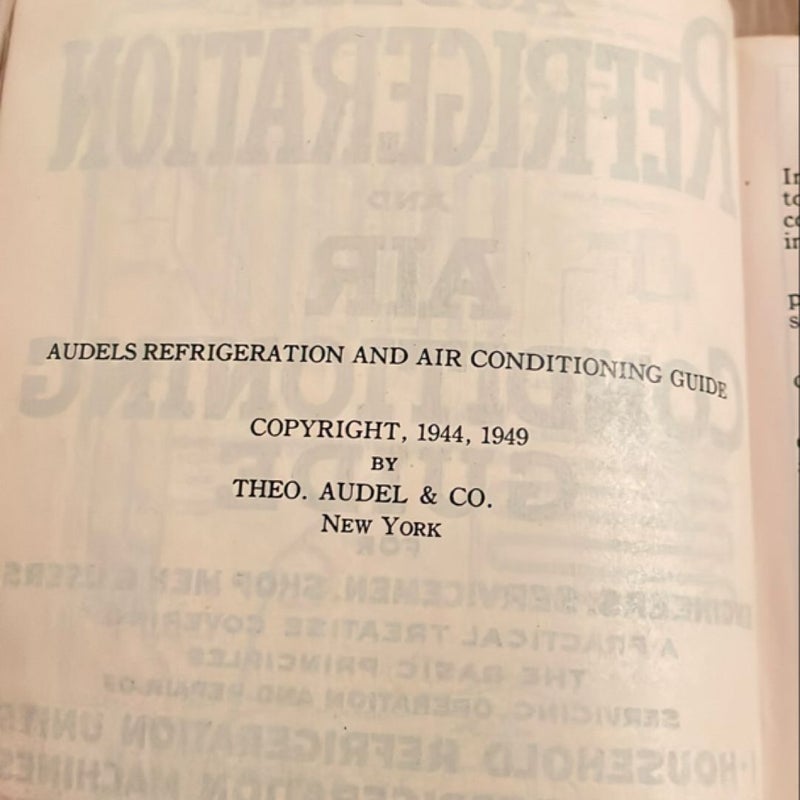 Audels Refrigeration and Air Conditioning Guide (1949)