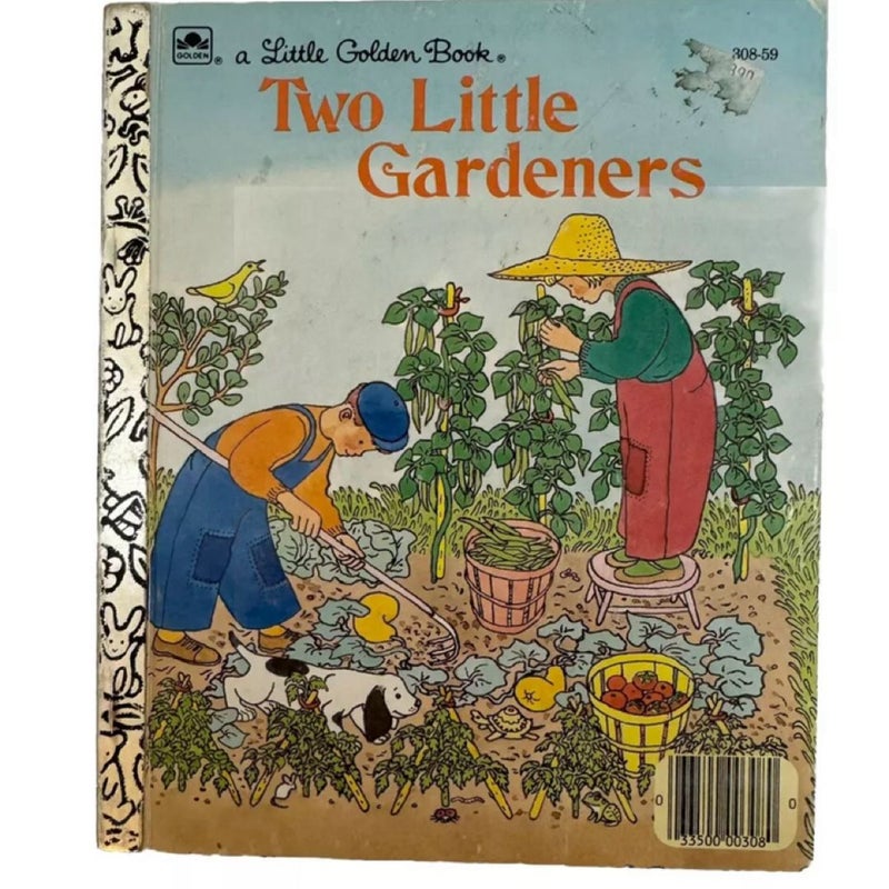 Two Little Gardeners #308-59 A Little Golden Book "D" Edition 1951