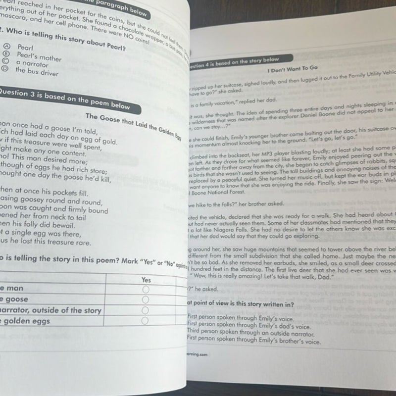 Illinois Assessment of Readiness (IAR) Test Practice: Grade 3 English Language Arts Literacy (ELA) Practice Workbook and Full-Length Online Assessments