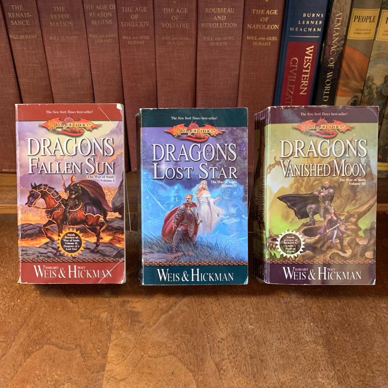 DragonLance War of Souls Trilogy: Dragons of the Fallen Sun, Dragons of a Lost Star, Dragons of a Vanished Moon