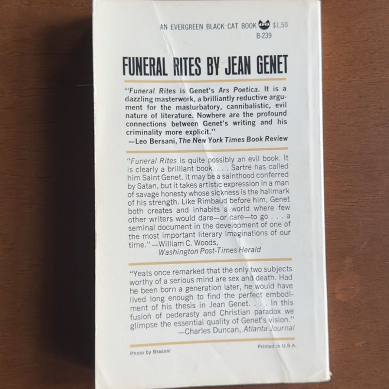 Funeral Rites by Jean Genet, Paperback | Pangobooks