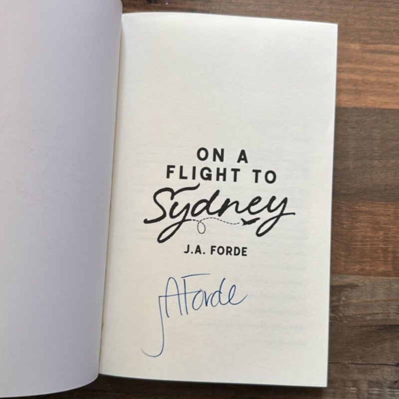 On a Flight to Sydney- SIGNED