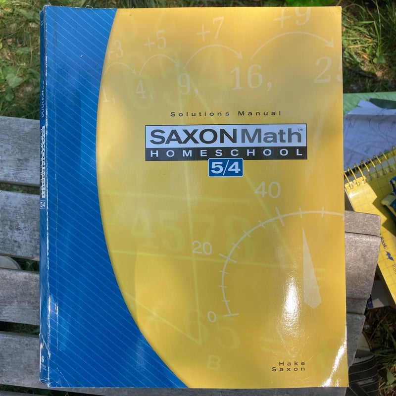 Saxon Math 5/4 Homeschool