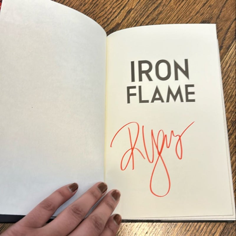 Iron Flame - HAND SIGNED FIRST EDITION WITH SPRAYED EDGES