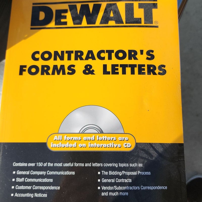 DEWALT Contractor's Forms and Letters