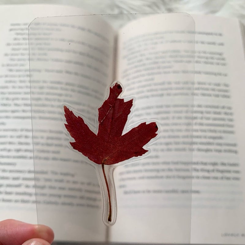 Handmade Real Leaf Small Bookmark