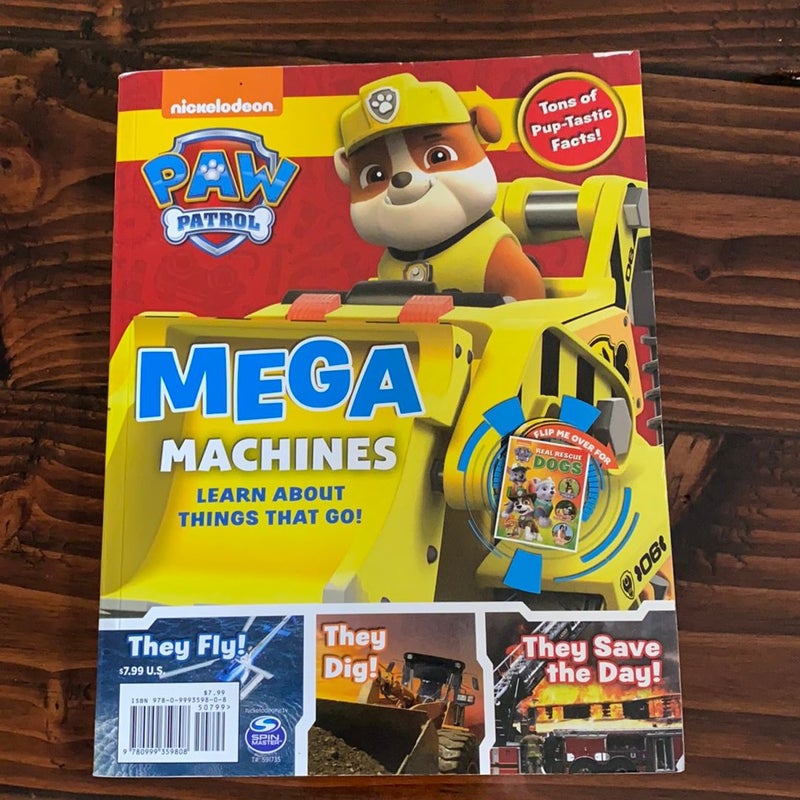 Paw Patrol Mega Machines, Real Rescue Dogs Flip Book