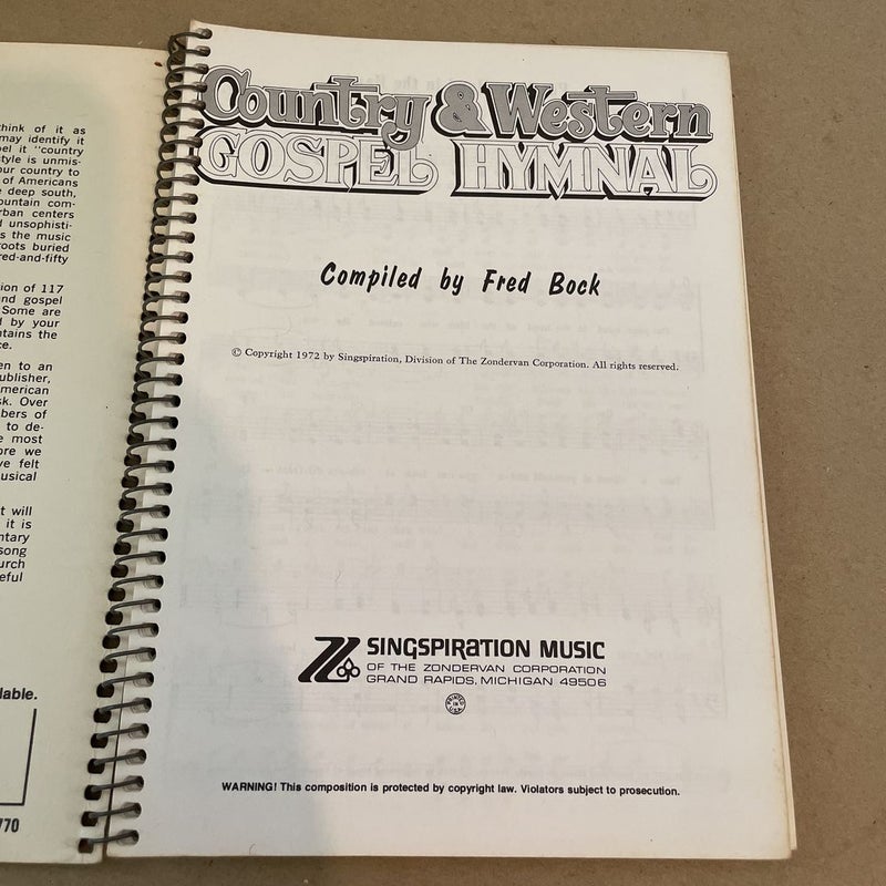 Country & Western Gospel Hymnal