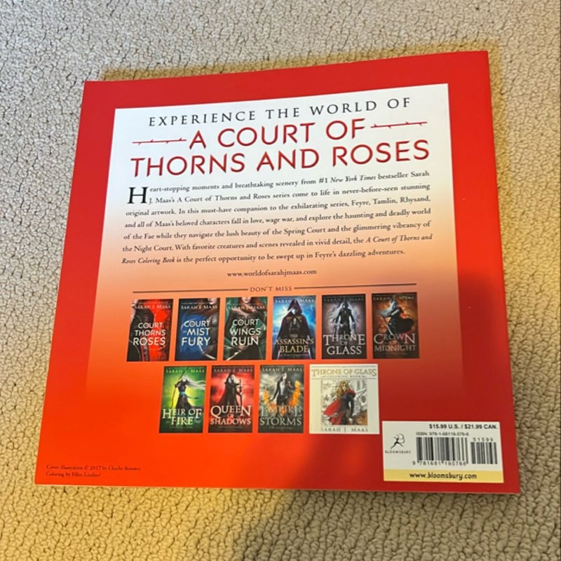 A Court of Thorns and Roses Coloring Book