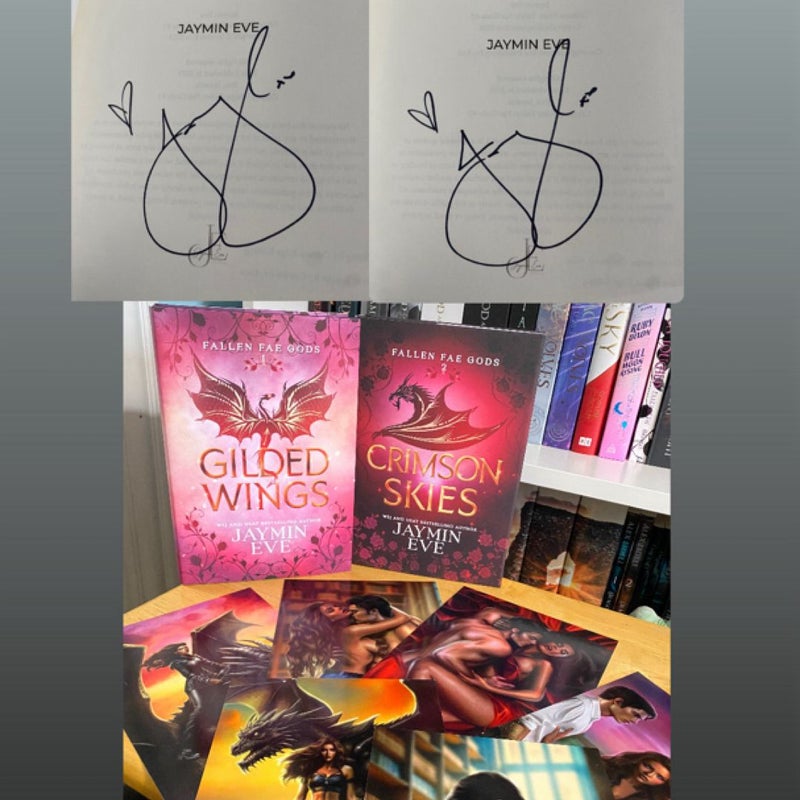 Gilded Wings & Crimson Skies (Hand Signed)