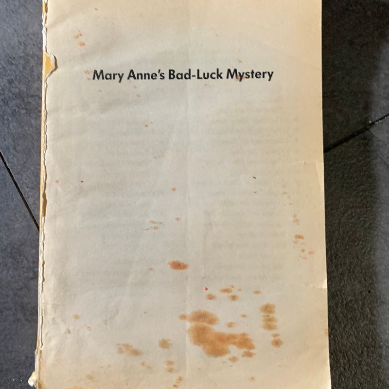 Mary Anne’s Bad Luck Mystery