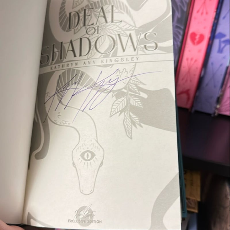 Deal of Shadows signed Fae Crate editions books 1-2