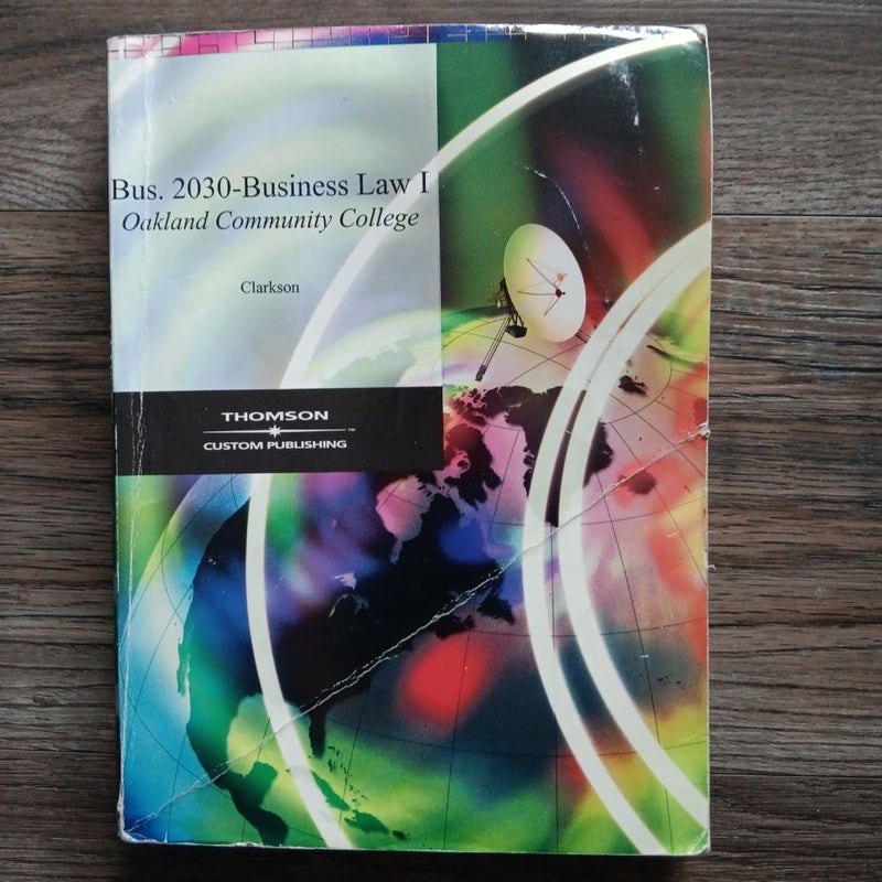 BUS. 2030 - Business Law I