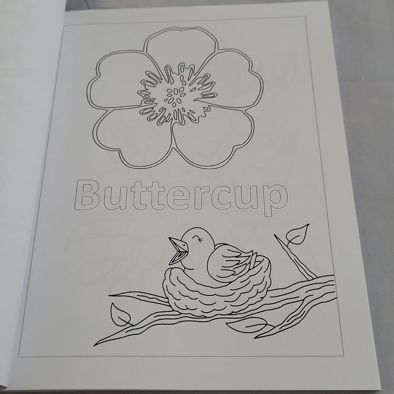 Flowers Coloring Book for Kids 5+