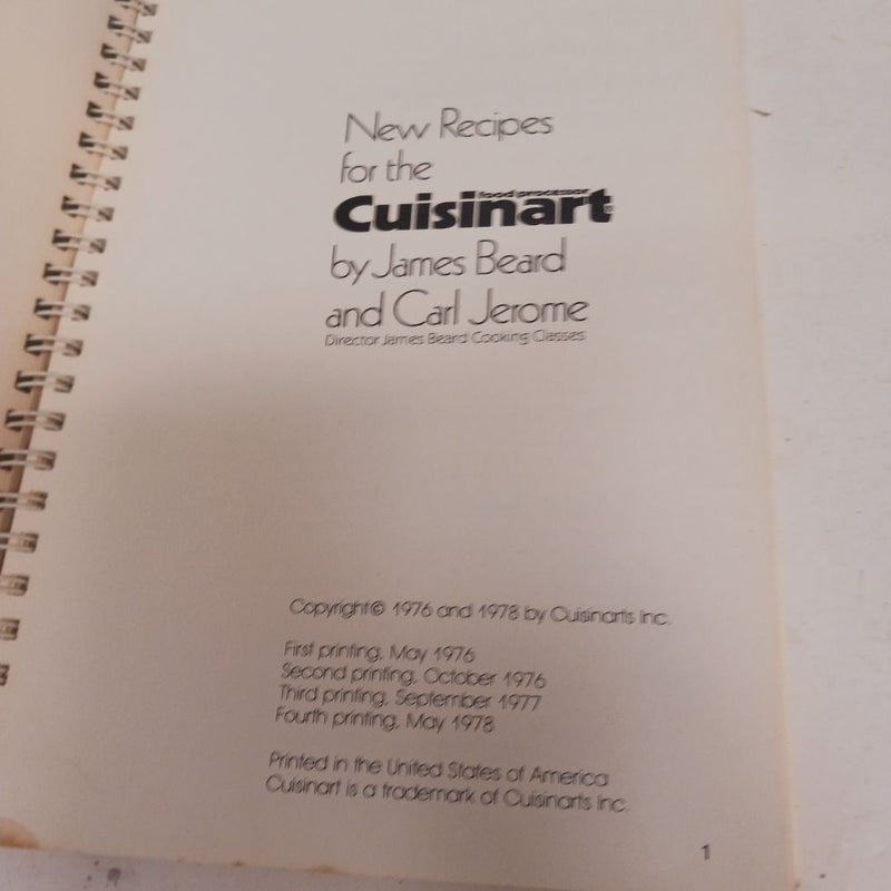 New Recipes  for the Cuisinart food processor 
