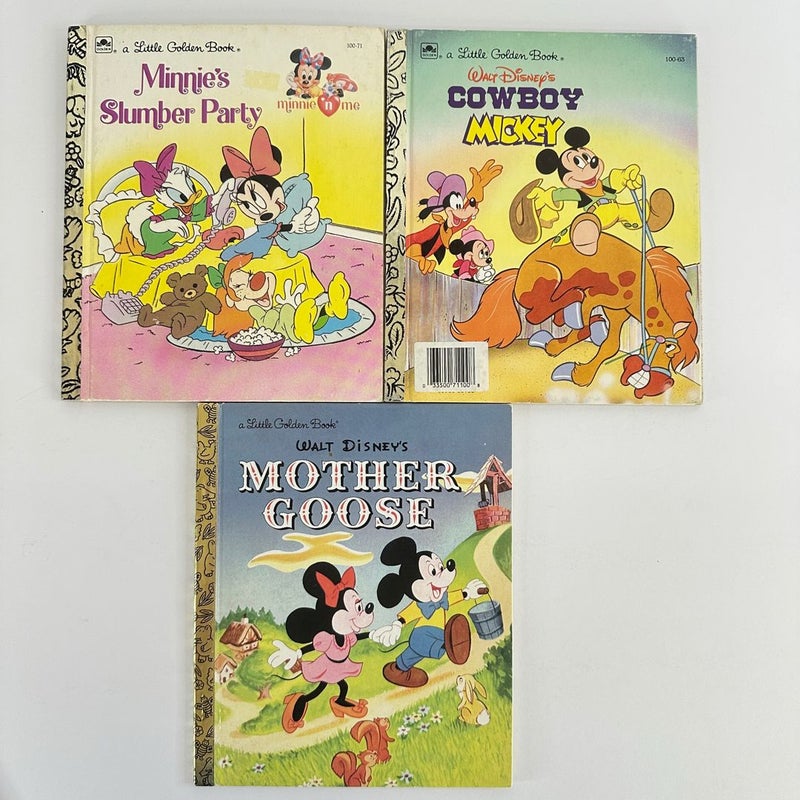 Mickey/Minnie Little Golden Books-Lot of 9