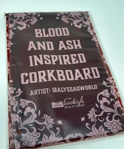 Blood and ash cork board