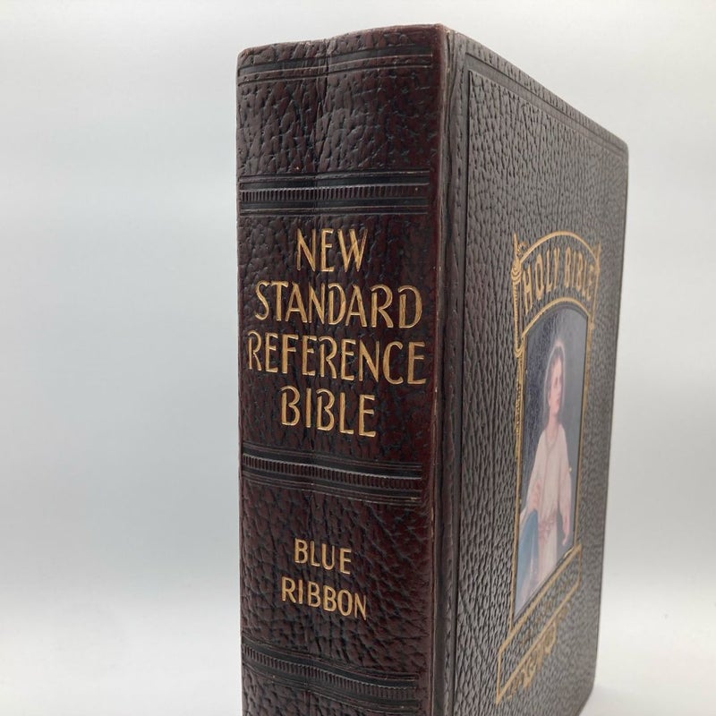 Holy Bible Hertel Blue Ribbon 1957 Revised New Standard Reference KJV Red Letter 