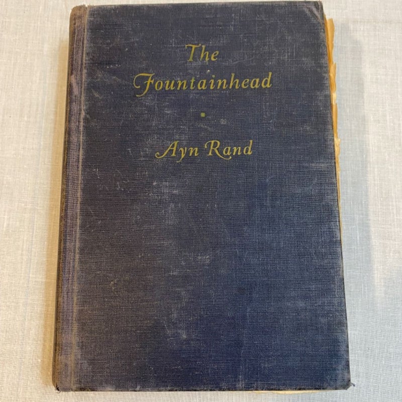 The Fountainhead By Ayn Rand 1943 1st Ed. Bobbs-Merrill Hardcover