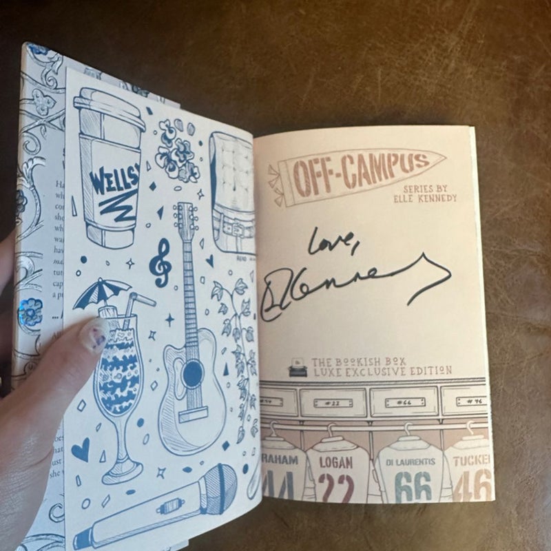The deal off campus series special edition signed Elle Kennedy bookish box