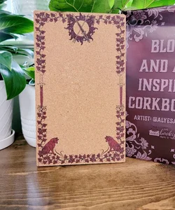 Bookish Box From Blood and Ash Corkboard