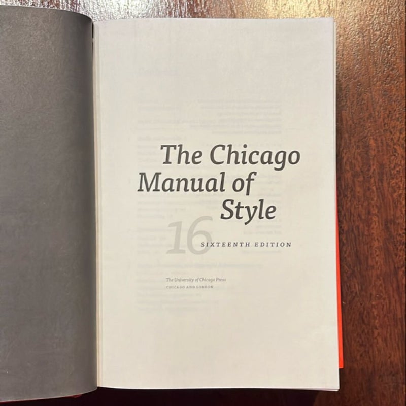 The Chicago Manual of Style