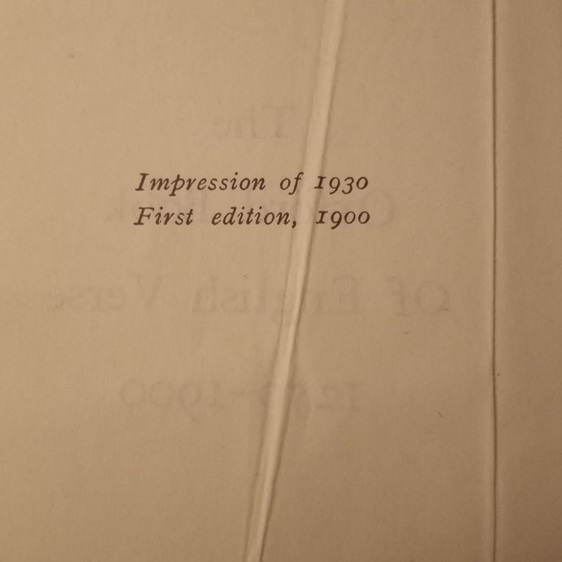 The Oxford Book of English Verse, 1st Edition