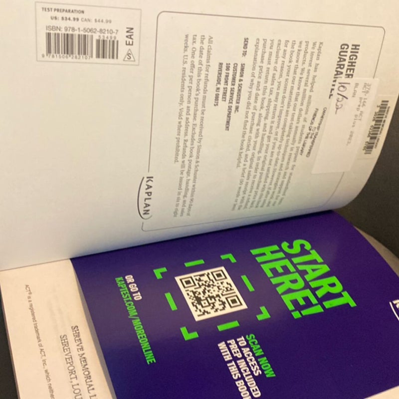 ACT Prep Plus 2023 Includes 5 Full Length Practice Tests, 100s of Practice Questions, and 1 Year Access to Online Quizzes and Video Instruction