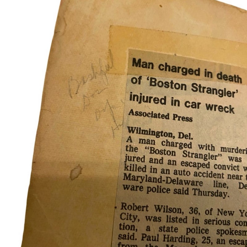 The Boston Strangler: First Edition