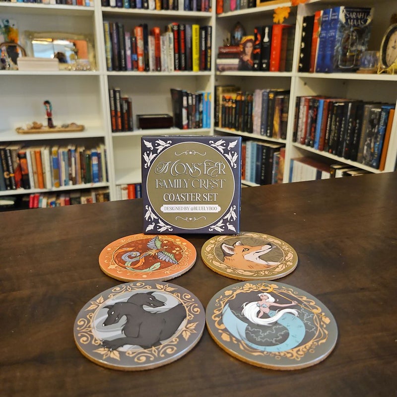 Monster Family Crest Fairyloot Coaster Set