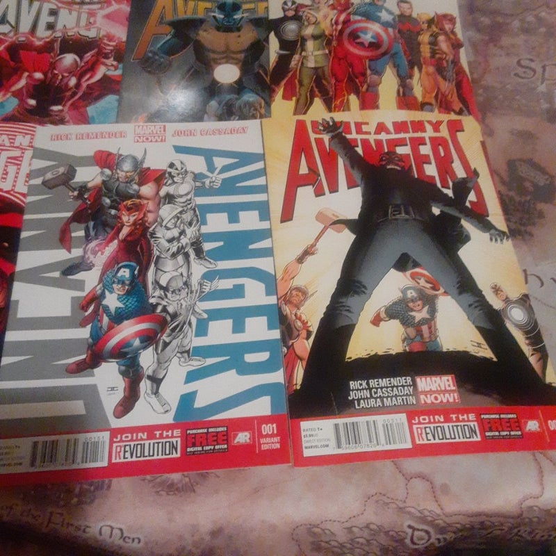 Uncanny Avengers 1,2,3,4,5,6 Rick Remender comic lot
