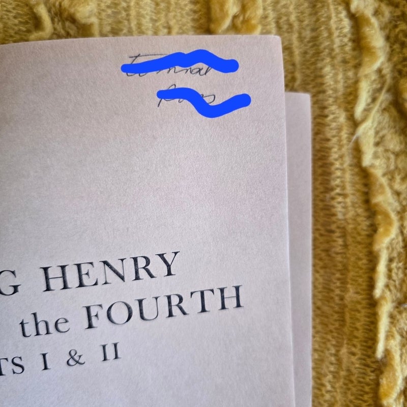 King Henry the Fourth Parts I and II