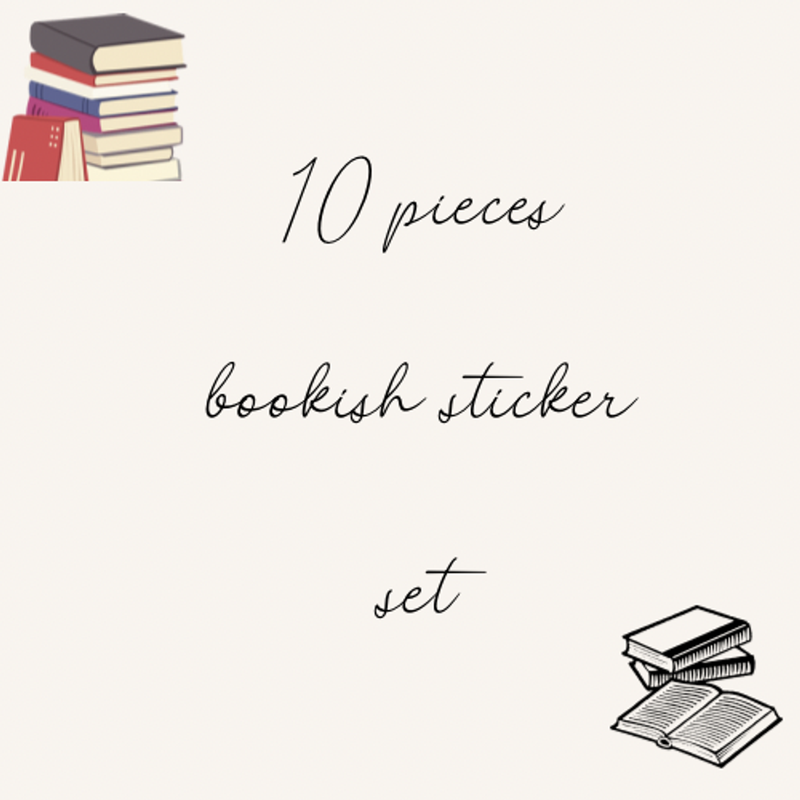10 piece bookish sticker set 