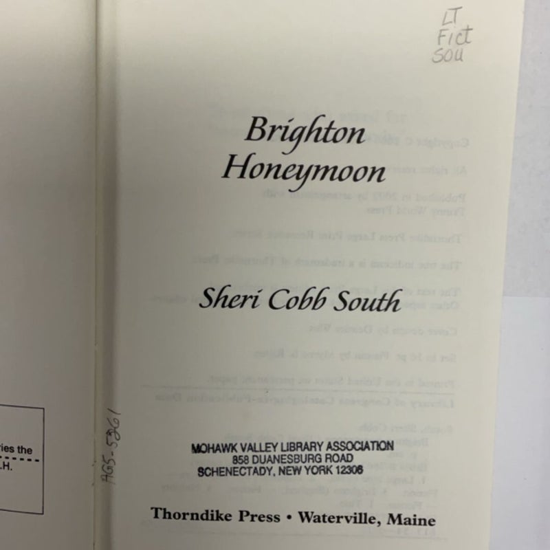 Brighton Honeymoon (LARGE PRINT EDITION ~ Ex-Library)
