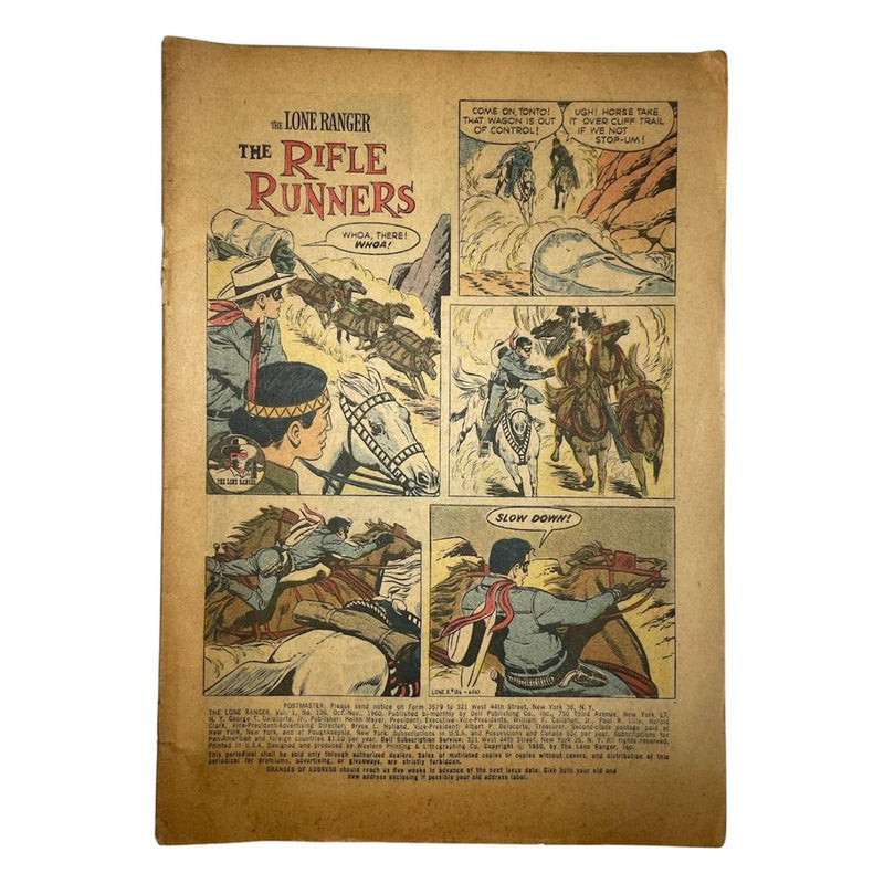 Vintage Western Comic Lot of 8 1950s 60s Lone Ranger Damaged Reader Copies Set
