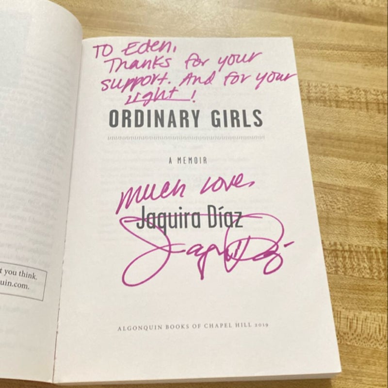 Ordinary Girls (signed/inscribed ARC)