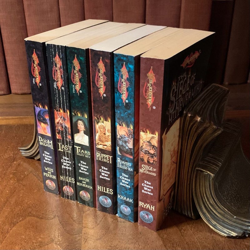 DragonLance: Complete Chaos War Series 1-6: The Doom Brigade, The Last Thane, Tears of the Night Sky, The Puppet King, Reavers of the Blood Sea, The Siege of Mt Nevermind, All First Edition First Printing