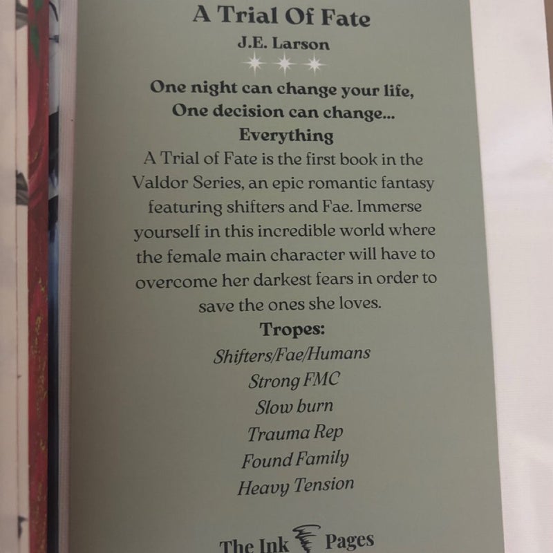 A Trial of Fate -Signed Ink Pages Exclusive version