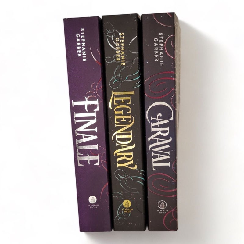 Caraval, Legendary, Finale by Stephanie Garber Special Editions Stenciled Edges