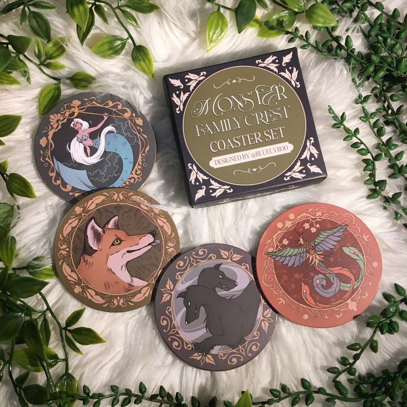 FairyLoot Only a Monster Coaster Set 