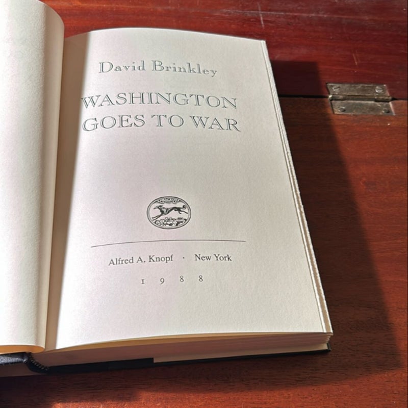 Washington Goes to War (1988 1st Ed)