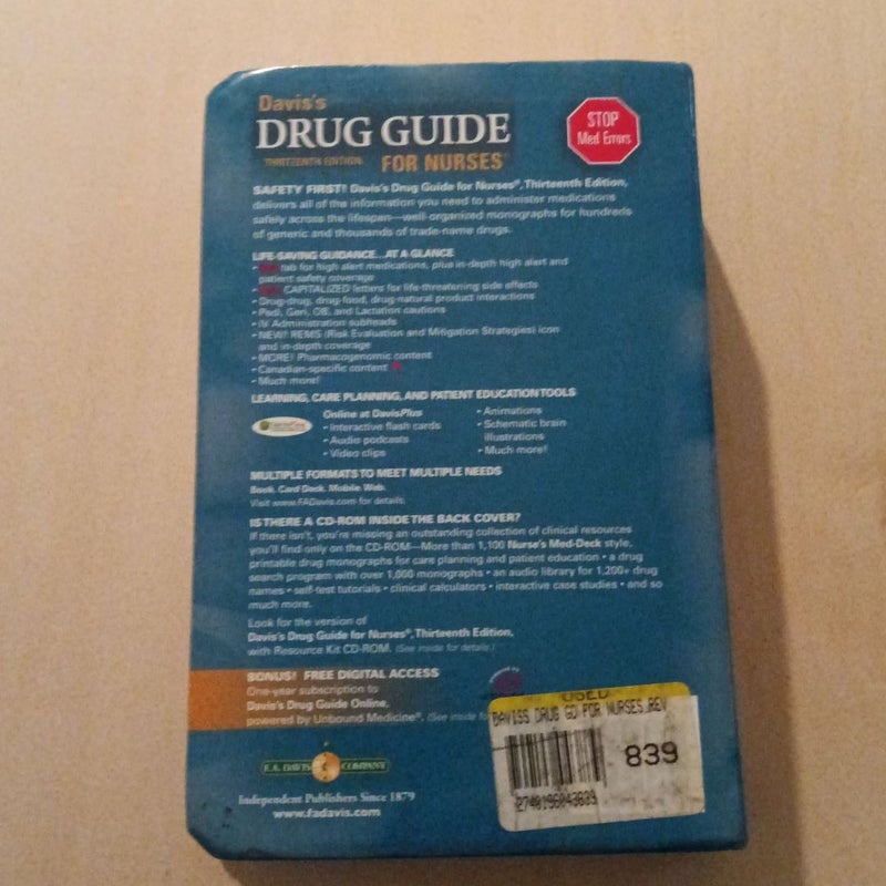 Davis's Drug Guide for Nurses